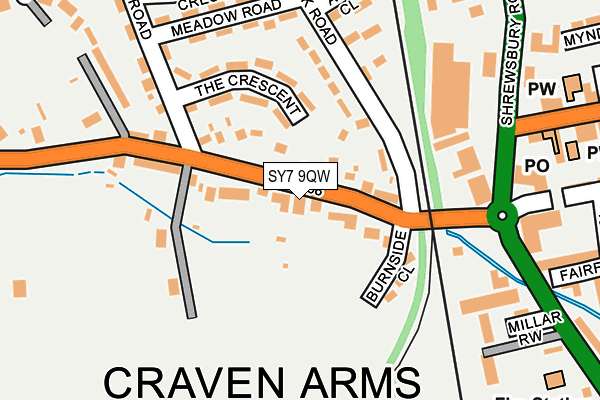 SY7 9QW map - OS OpenMap – Local (Ordnance Survey)