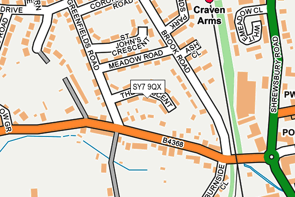 SY7 9QX map - OS OpenMap – Local (Ordnance Survey)