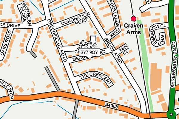 SY7 9QY map - OS OpenMap – Local (Ordnance Survey)