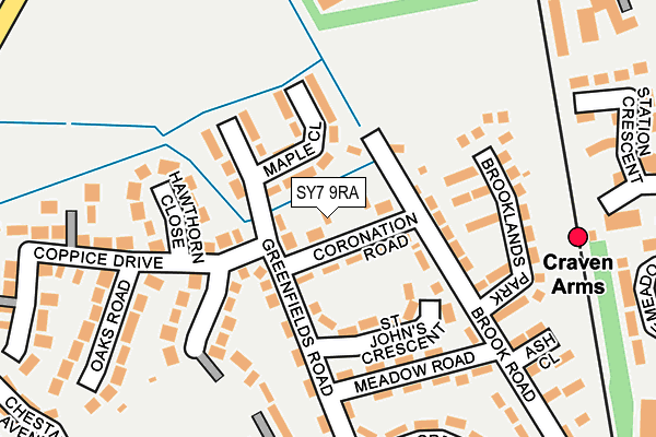 SY7 9RA map - OS OpenMap – Local (Ordnance Survey)