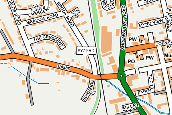 SY7 9RD map - OS OpenMap – Local (Ordnance Survey)