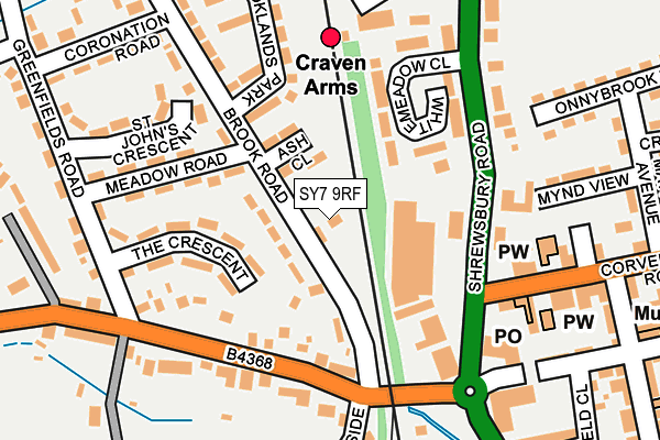 SY7 9RF map - OS OpenMap – Local (Ordnance Survey)