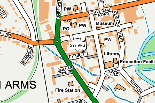 SY7 9RG map - OS OpenMap – Local (Ordnance Survey)