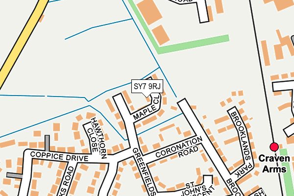 SY7 9RJ map - OS OpenMap – Local (Ordnance Survey)