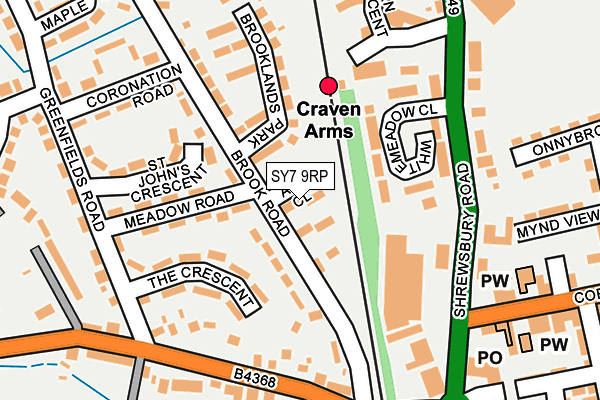 SY7 9RP map - OS OpenMap – Local (Ordnance Survey)