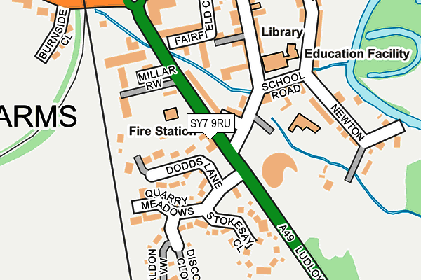 SY7 9RU map - OS OpenMap – Local (Ordnance Survey)