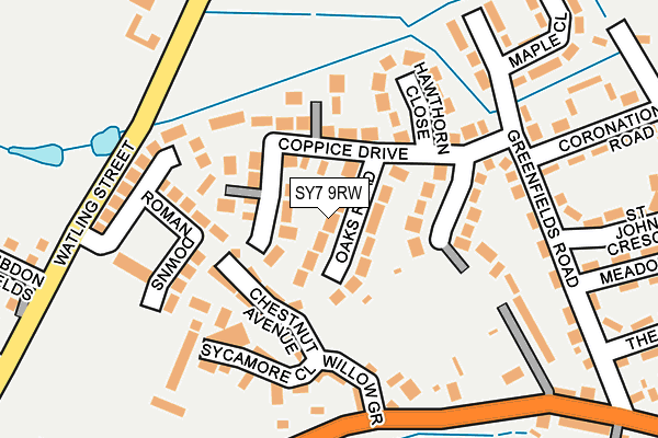 SY7 9RW map - OS OpenMap – Local (Ordnance Survey)