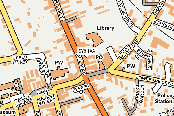 SY8 1AA map - OS OpenMap – Local (Ordnance Survey)