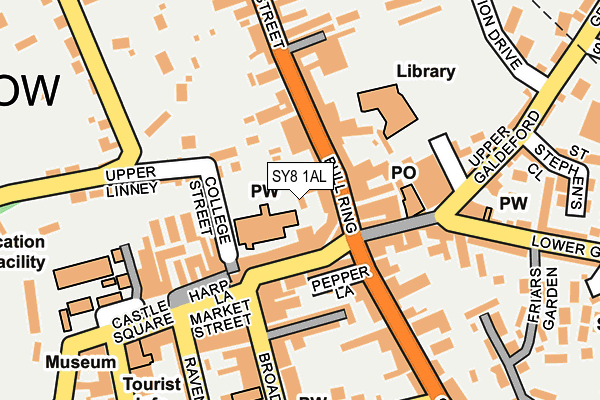 SY8 1AL map - OS OpenMap – Local (Ordnance Survey)