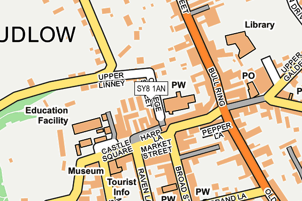 SY8 1AN map - OS OpenMap – Local (Ordnance Survey)