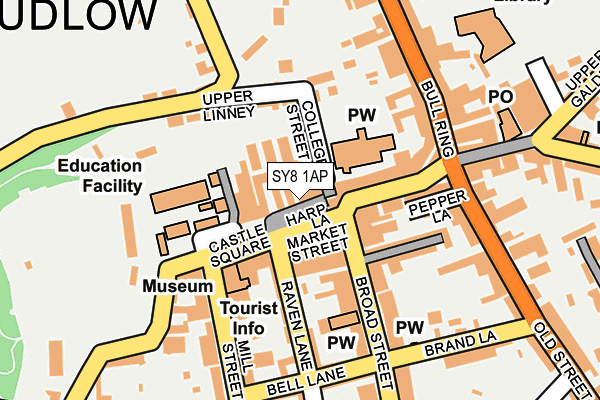 SY8 1AP map - OS OpenMap – Local (Ordnance Survey)
