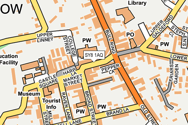 SY8 1AQ map - OS OpenMap – Local (Ordnance Survey)