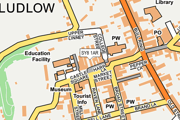 SY8 1AR map - OS OpenMap – Local (Ordnance Survey)