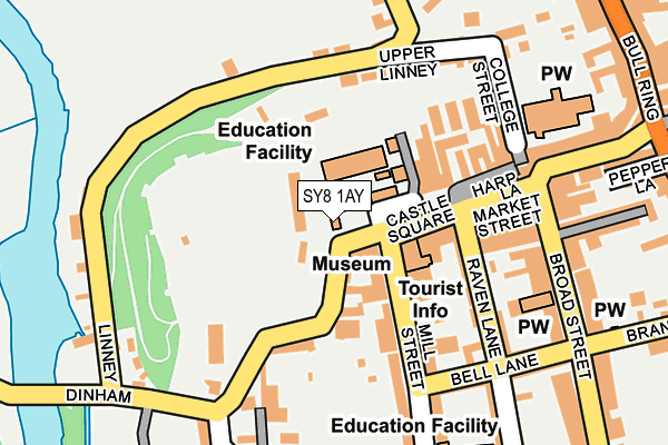 SY8 1AY map - OS OpenMap – Local (Ordnance Survey)