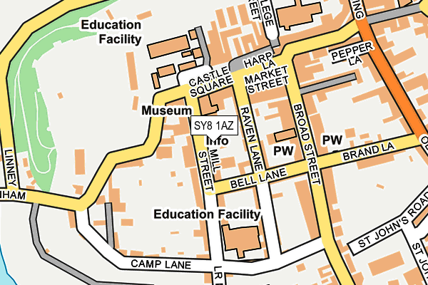 SY8 1AZ map - OS OpenMap – Local (Ordnance Survey)