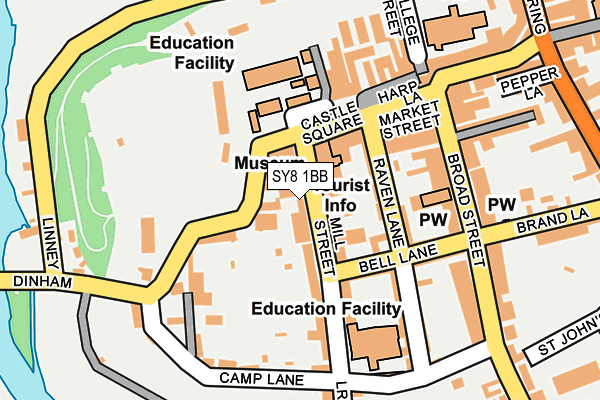 SY8 1BB map - OS OpenMap – Local (Ordnance Survey)