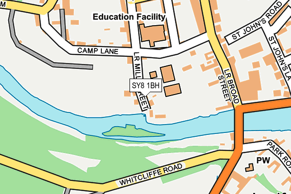 SY8 1BH map - OS OpenMap – Local (Ordnance Survey)