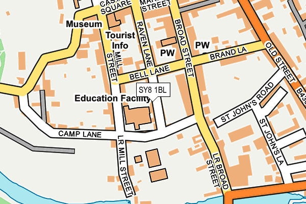 SY8 1BL map - OS OpenMap – Local (Ordnance Survey)