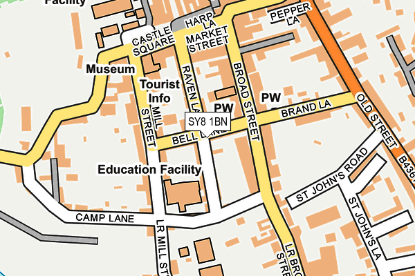 SY8 1BN map - OS OpenMap – Local (Ordnance Survey)