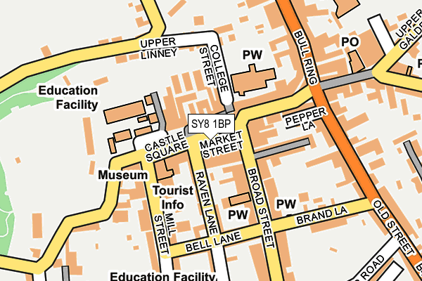 SY8 1BP map - OS OpenMap – Local (Ordnance Survey)