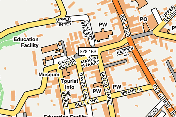 SY8 1BS map - OS OpenMap – Local (Ordnance Survey)