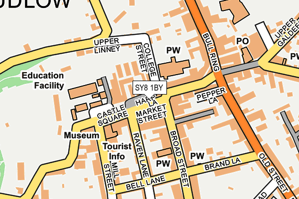SY8 1BY map - OS OpenMap – Local (Ordnance Survey)