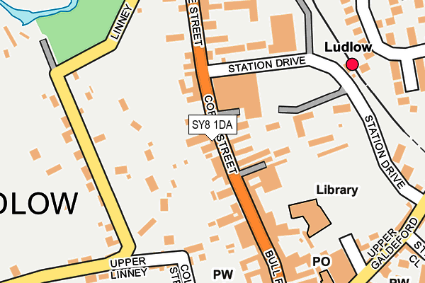 SY8 1DA map - OS OpenMap – Local (Ordnance Survey)