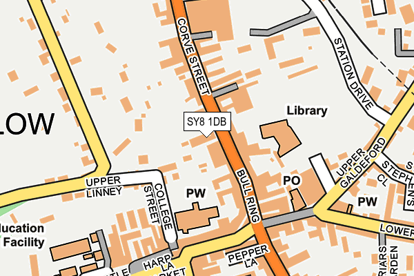 SY8 1DB map - OS OpenMap – Local (Ordnance Survey)