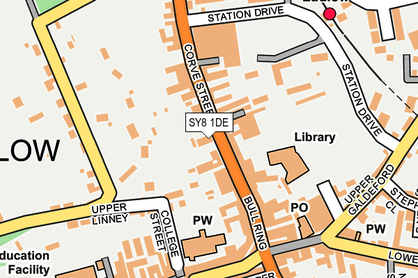 SY8 1DE map - OS OpenMap – Local (Ordnance Survey)