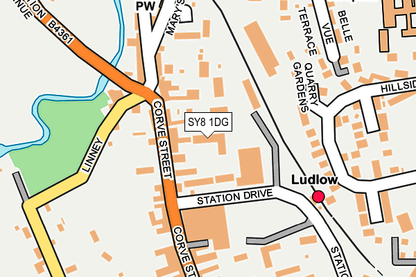 SY8 1DG map - OS OpenMap – Local (Ordnance Survey)