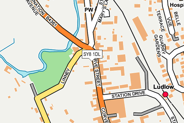 SY8 1DL map - OS OpenMap – Local (Ordnance Survey)