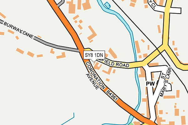 SY8 1DN map - OS OpenMap – Local (Ordnance Survey)