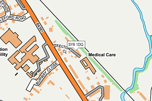 SY8 1DQ map - OS OpenMap – Local (Ordnance Survey)