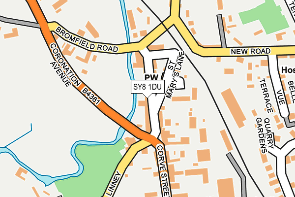 SY8 1DU map - OS OpenMap – Local (Ordnance Survey)