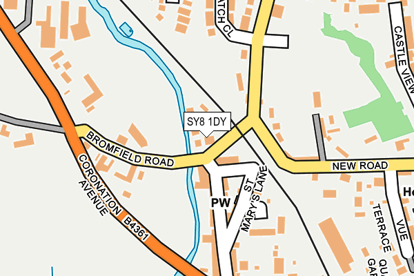 SY8 1DY map - OS OpenMap – Local (Ordnance Survey)