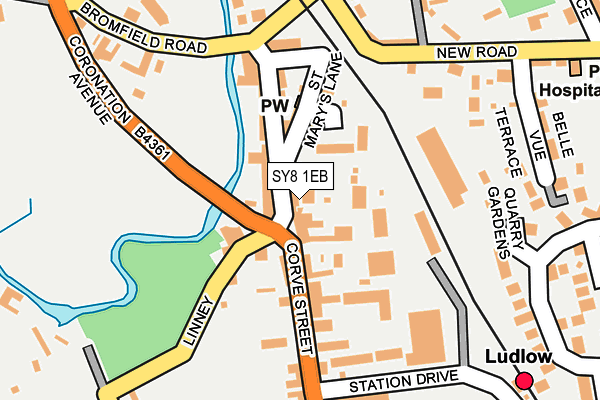 SY8 1EB map - OS OpenMap – Local (Ordnance Survey)