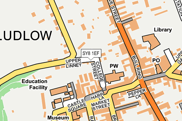 SY8 1EF map - OS OpenMap – Local (Ordnance Survey)