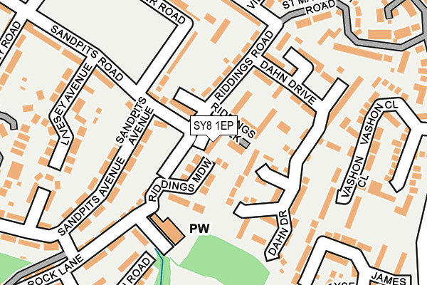 SY8 1EP map - OS OpenMap – Local (Ordnance Survey)