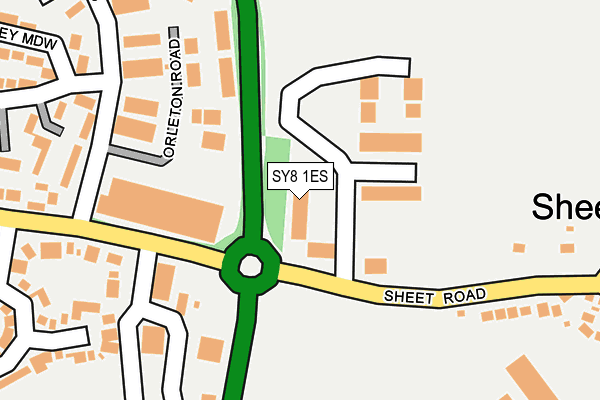 SY8 1ES map - OS OpenMap – Local (Ordnance Survey)