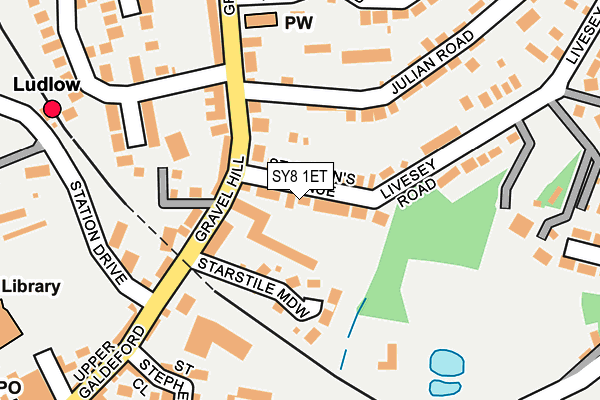 SY8 1ET map - OS OpenMap – Local (Ordnance Survey)