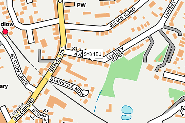 SY8 1EU map - OS OpenMap – Local (Ordnance Survey)