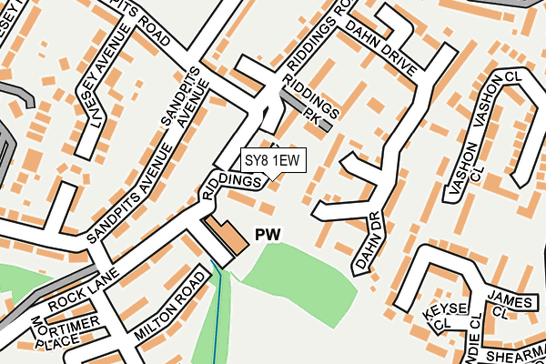 SY8 1EW map - OS OpenMap – Local (Ordnance Survey)