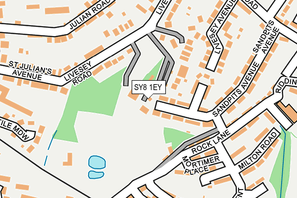 SY8 1EY map - OS OpenMap – Local (Ordnance Survey)