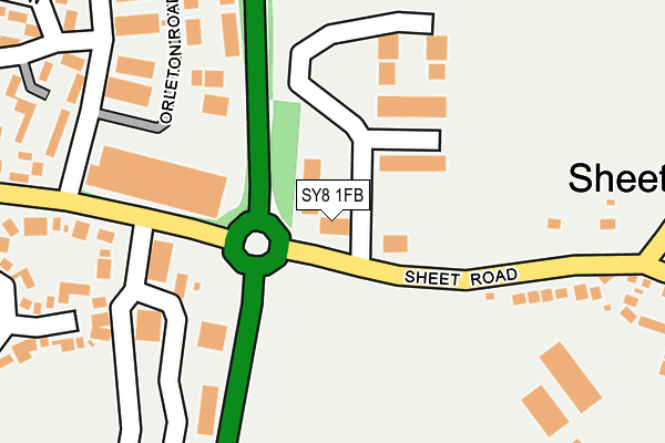 SY8 1FB map - OS OpenMap – Local (Ordnance Survey)