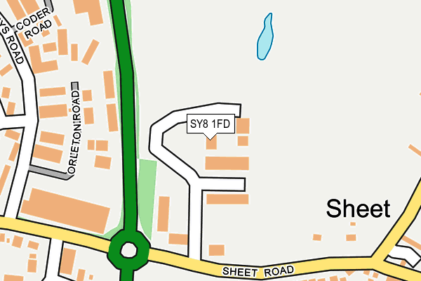 SY8 1FD map - OS OpenMap – Local (Ordnance Survey)