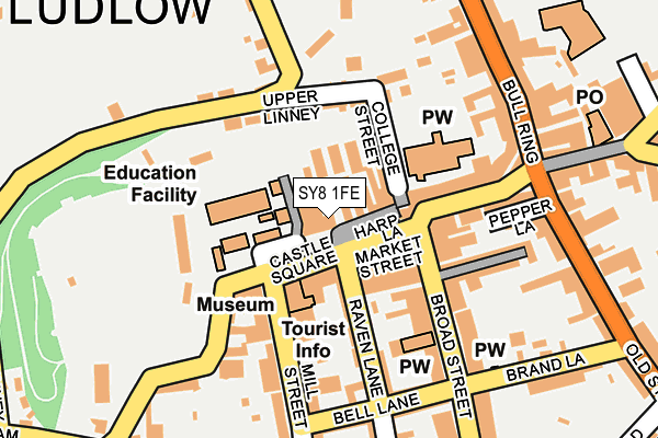 SY8 1FE map - OS OpenMap – Local (Ordnance Survey)