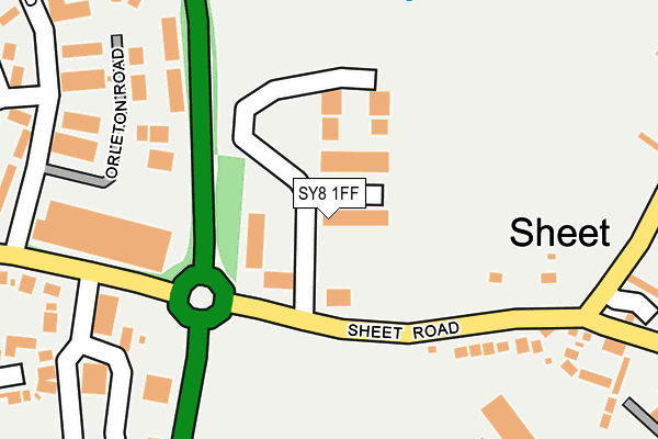 SY8 1FF map - OS OpenMap – Local (Ordnance Survey)