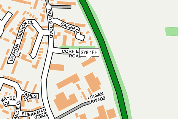 SY8 1FH map - OS OpenMap – Local (Ordnance Survey)