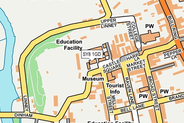 SY8 1GD map - OS OpenMap – Local (Ordnance Survey)