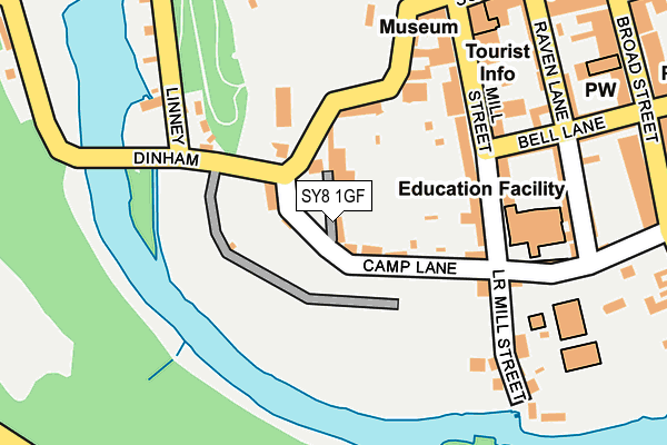 SY8 1GF map - OS OpenMap – Local (Ordnance Survey)